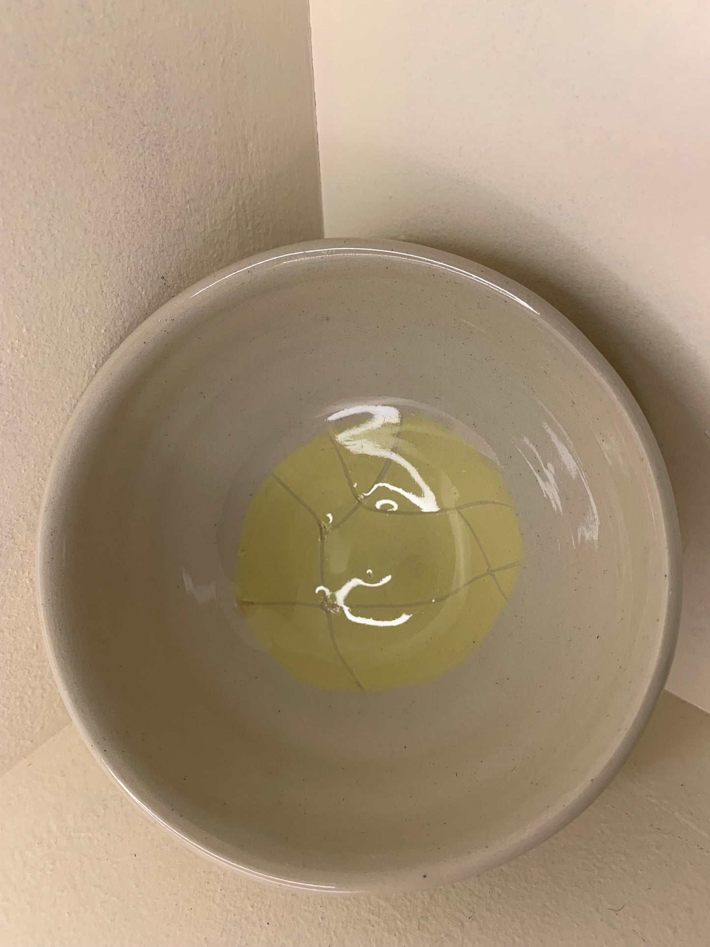 Bol jaune effets coulés